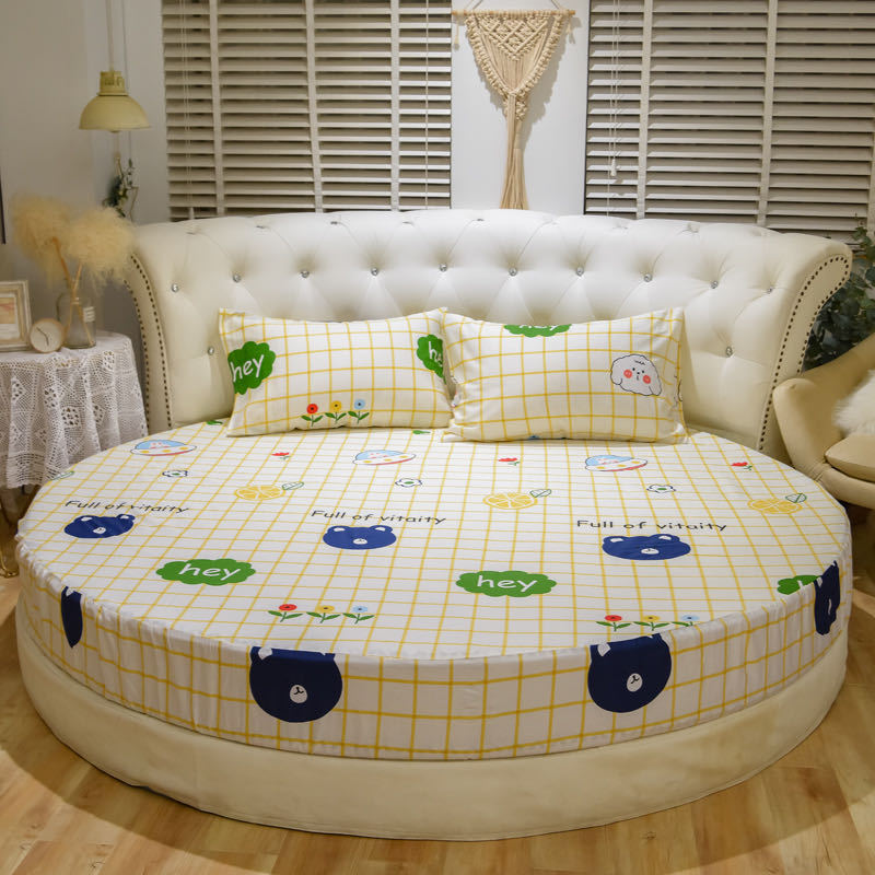 Round Bed Sheet Bedspread Hotel Hotel Mattress Protector - Carvan Mart