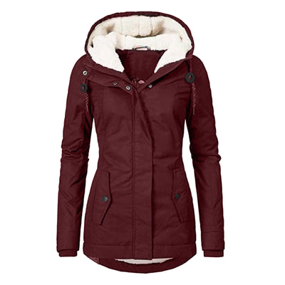 Mid-Length Hooded Cotton-Padded Jacket Women's Loose Coat - Carvan Mart