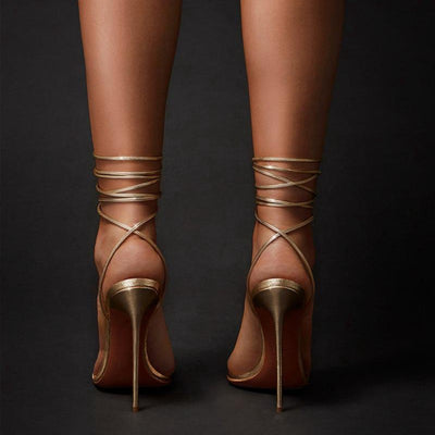 Women's Sandals Ankle Strap Stiletto Sandals - Carvan Mart