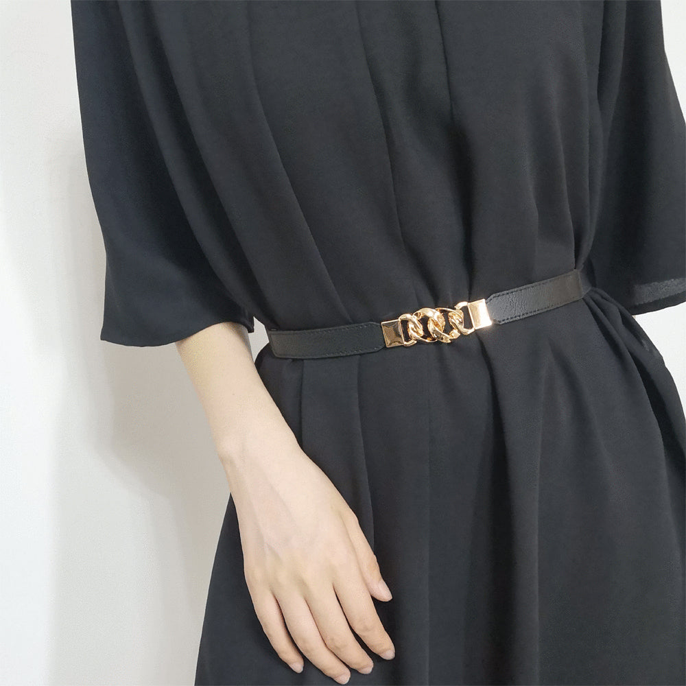 Waistband Female Fine Leather Belt Trims The Body Adornment Shirt To Match Dress Multi - Ring Buckle Elastic High Atmosphere Summer New Style - Carvan Mart