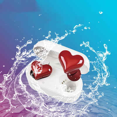 Heart Buds Wireless Bluetooth Earbuds - Cute Heart Shaped TWS Earphones - Carvan Mart