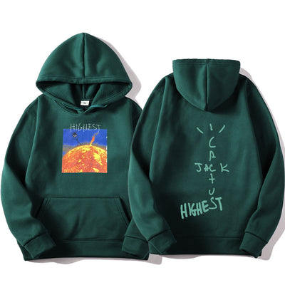 Hoodie print hoodie - Green - Men's Hoodies & Sweatshirts - Carvan Mart