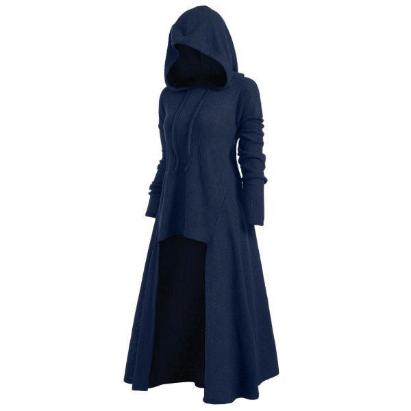 Hooded Women's Casual Solid Color Coat - Carvan Mart