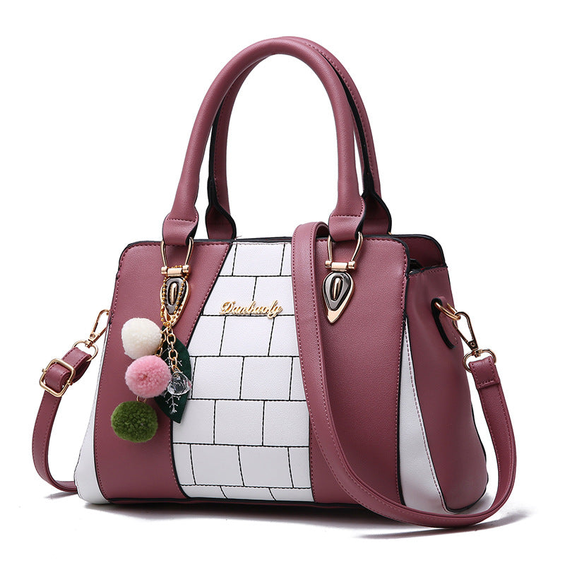 Chic Colorblock Handbag - Elegant and Stylish Shoulder Bag for Everyday Use - Rubber pink - Shoulder Bags - Carvan Mart