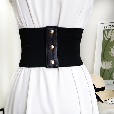 Women's Personality Fashion Wide Leather Decorative Belt - Carvan Mart