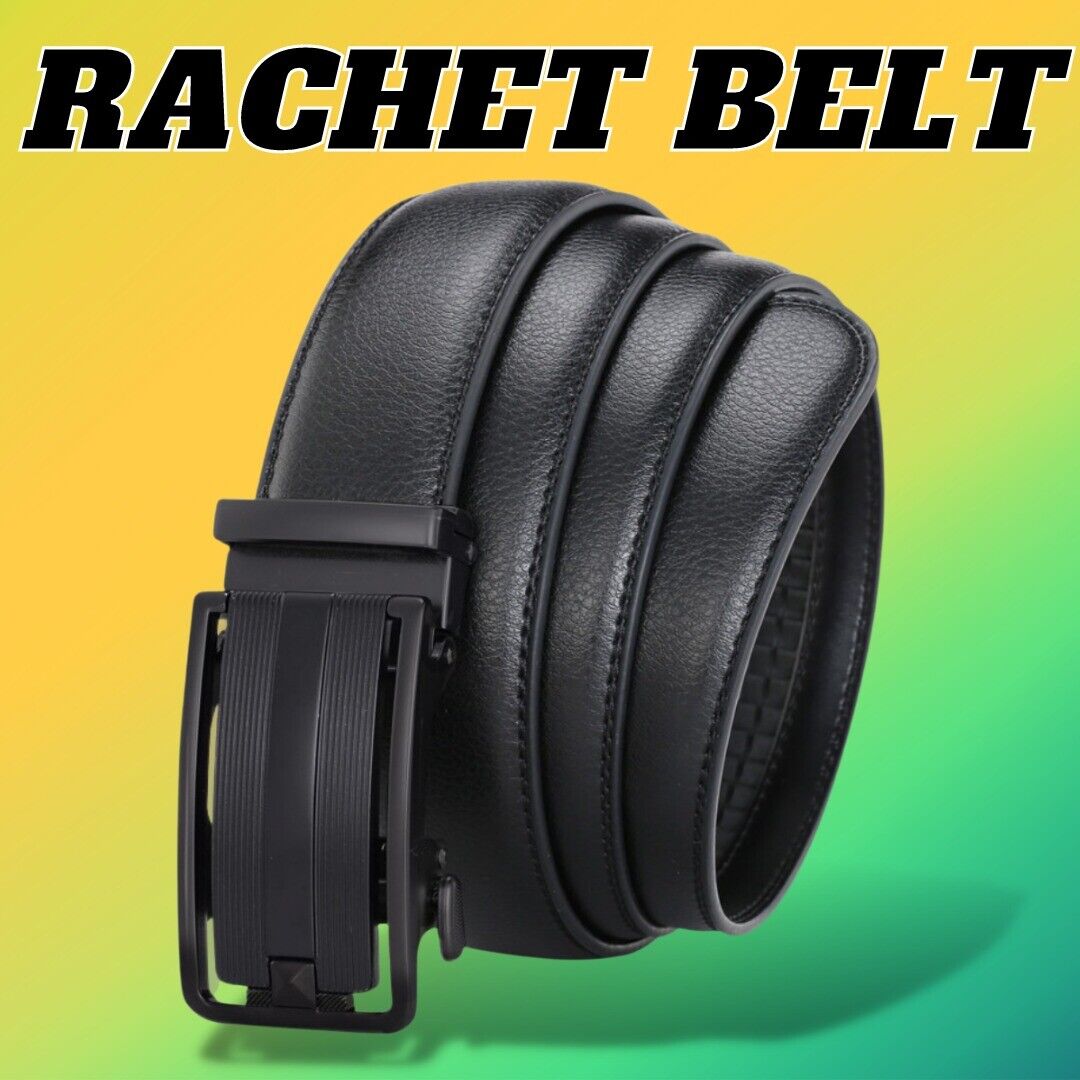 Men's Ratchet Belt Leather Mens Belt With Slide Buckle Ratchet Belts For Men USA - - Men's Belts - Carvan Mart