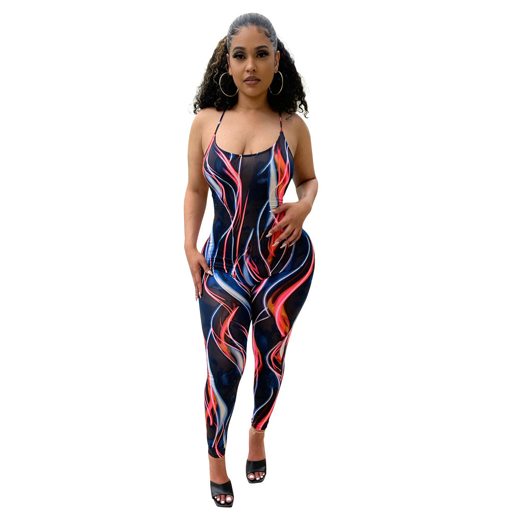 Women's Mesh See-through Suspender Jumpsuit - - Jumpsuits & Rompers - Carvan Mart