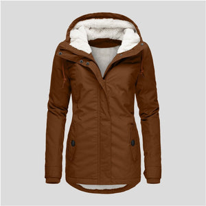 Mid-Length Hooded Cotton-Padded Jacket Women's Loose Coat - Carvan Mart