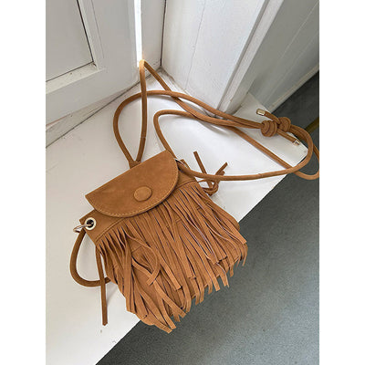 Trendy Boho Fringe Crossbody Handbag - Stylish Tassel Design for Women - - Shoulder Bags - Carvan Mart