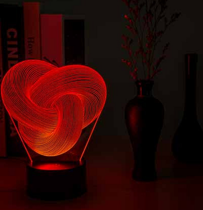 Twist Abstract LED 3D Night Light Touch Colorful Acrylic 3D Table Lamp Decoration Lighting Baby Sleeping Mood Lamp Best Gift - - Led Lighting - Carvan Mart