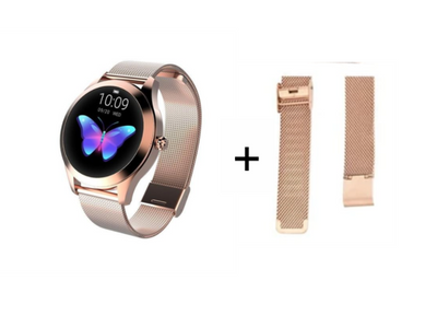 Heart Rate Monitoring Sports Step Smart Bracelet - Rose gold Set - Women's Watches - Carvan Mart