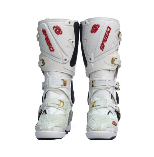 Anti-falling Of Motorcycle Riding Shoes - White - Men's Boots - Carvan Mart