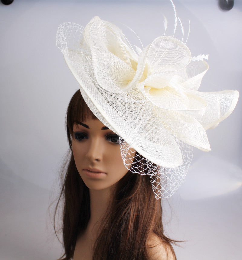 Fascinator Hat Ladies British Fashion Mysterious Hemp Yarn Hat - Carvan Mart