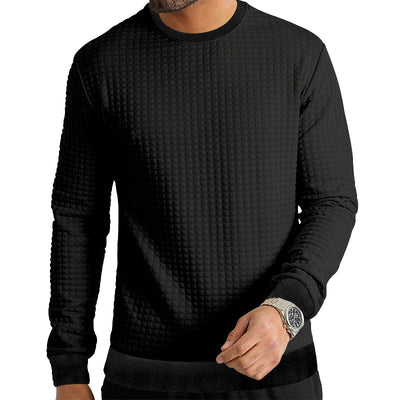 Men's Relaxed-fit Crew Neck Tees Long-sleeved Sweater - Carvan Mart
