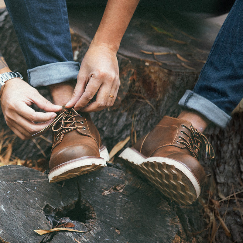 Men's Middle Top Working Wear Retro Desert Boots - Carvan Mart