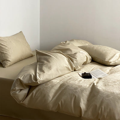 Long Velvet Jacquard Four Piece Pure Cotton Duvet Cover - Carvan Mart