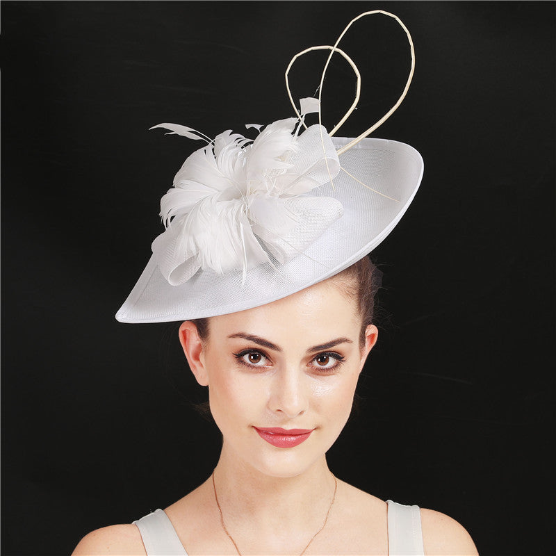 Handmade Fascinator Hat Head Jets Brides Wedding Feathers Hat - Carvan Mart