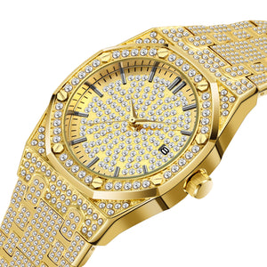 Hip Hop Calendar Starry Liu Ding Diamond-embedded Watch - - Women's Watches - Carvan Mart