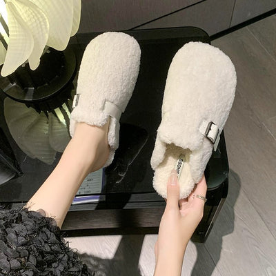 Women's Fashion Flat Bottom Closed Toe Half Slipper - Carvan Mart