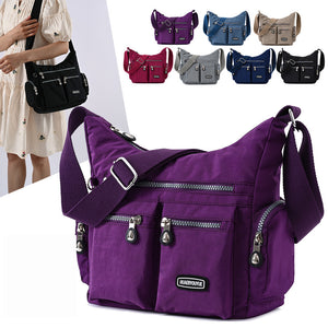 Women's Shoulder Bag Multiple Pockets Waterproof Crossbody Bag - Carvan Mart