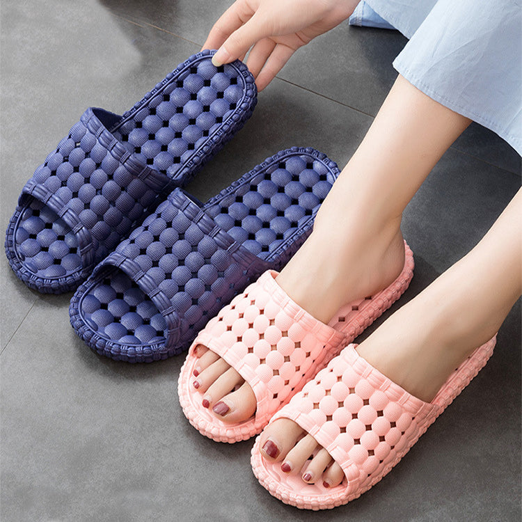 Unisex Hollow Out Bathroom Slippers - Non-Slip, Breathable Home Flip-Flops - - Women's Slippers - Carvan Mart