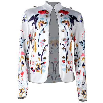 Ladies Bomber Jacket - Temperament Commute Cardigan Printed Coat for Women - Carvan Mart