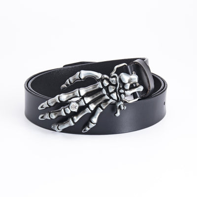 Men's Leather Belt Skull Big Head  Claw Outdoor Rider - Carvan Mart