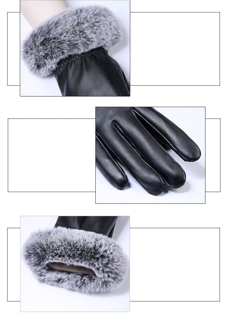 Ladies Plus Velvet Thick Warmth Touch Screen Gloves - Carvan Mart