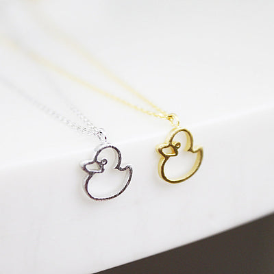 Cute Hollow Little Duck Sweet All-matching Animal X Necklace Pendant - - Necklaces - Carvan Mart