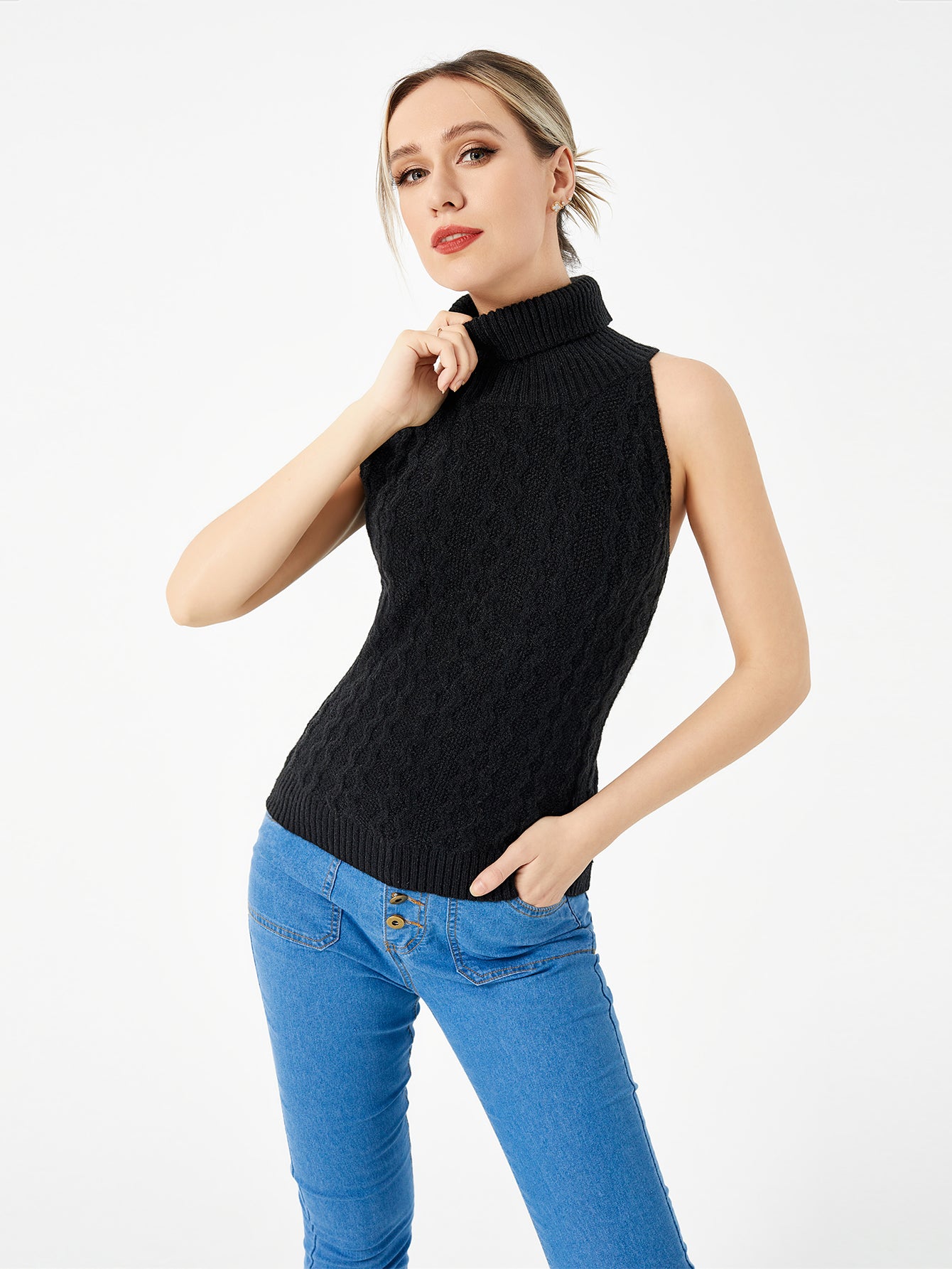 Women's Stretch Casual Turtleneck Sweater - Carvan Mart