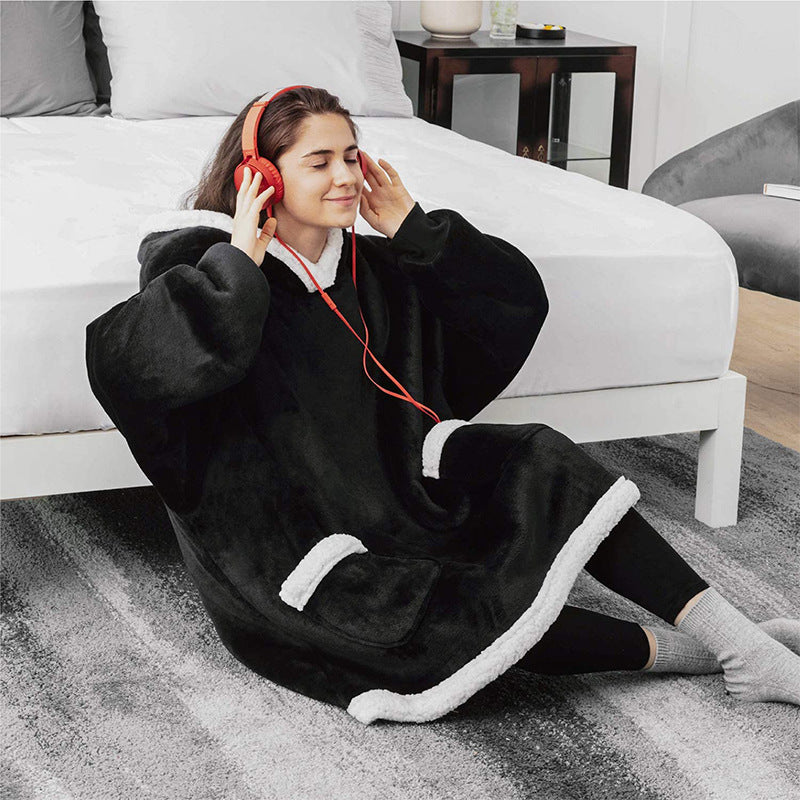 Winter TV Hoodie Blanket Women Men Oversized Pullover With Pockets - Carvan Mart