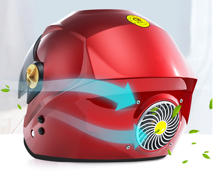 Fan Helmet Solar Energy Smart Bluetooth Music Phone Motorcycle Half Helmet - - Gift - Carvan Mart
