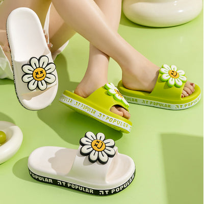 Summer Flower Slippers Women Indoor Anti-Slip Bathroom Home Slippers - - Women's Slippers - Carvan Mart