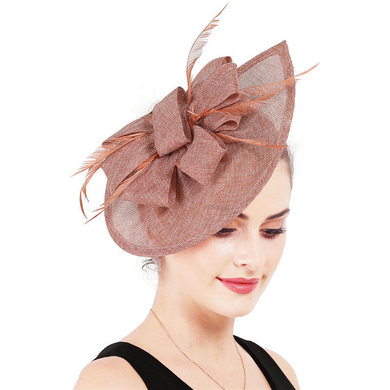 Fascinator Hat Wind Cover Mesh Fashion Bride Wedding Hat - Carvan Mart