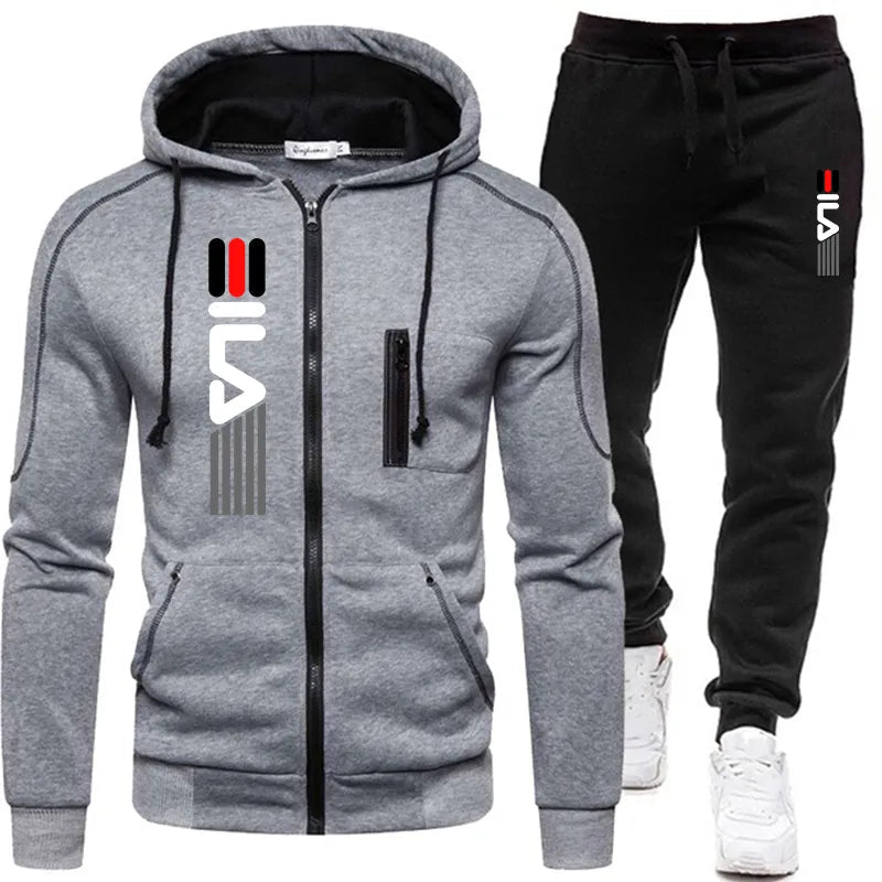 2 Piece Suit Male Sportswear Set - Carvan Mart