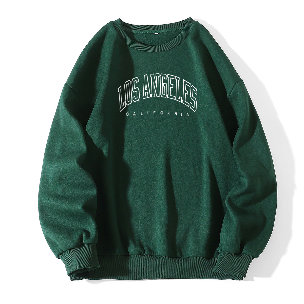 Letter Print Crew Neck Pullover Sweatshirt - Green - Women Hoodies & Sweatshirts - Carvan Mart