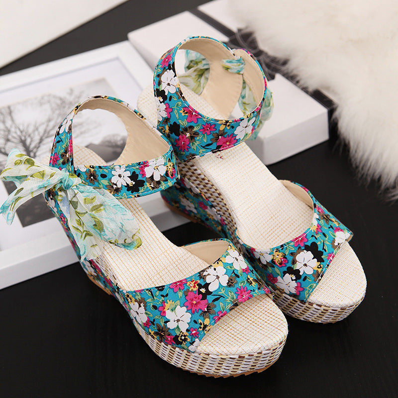 Bohemian high heel sandals - Carvan Mart