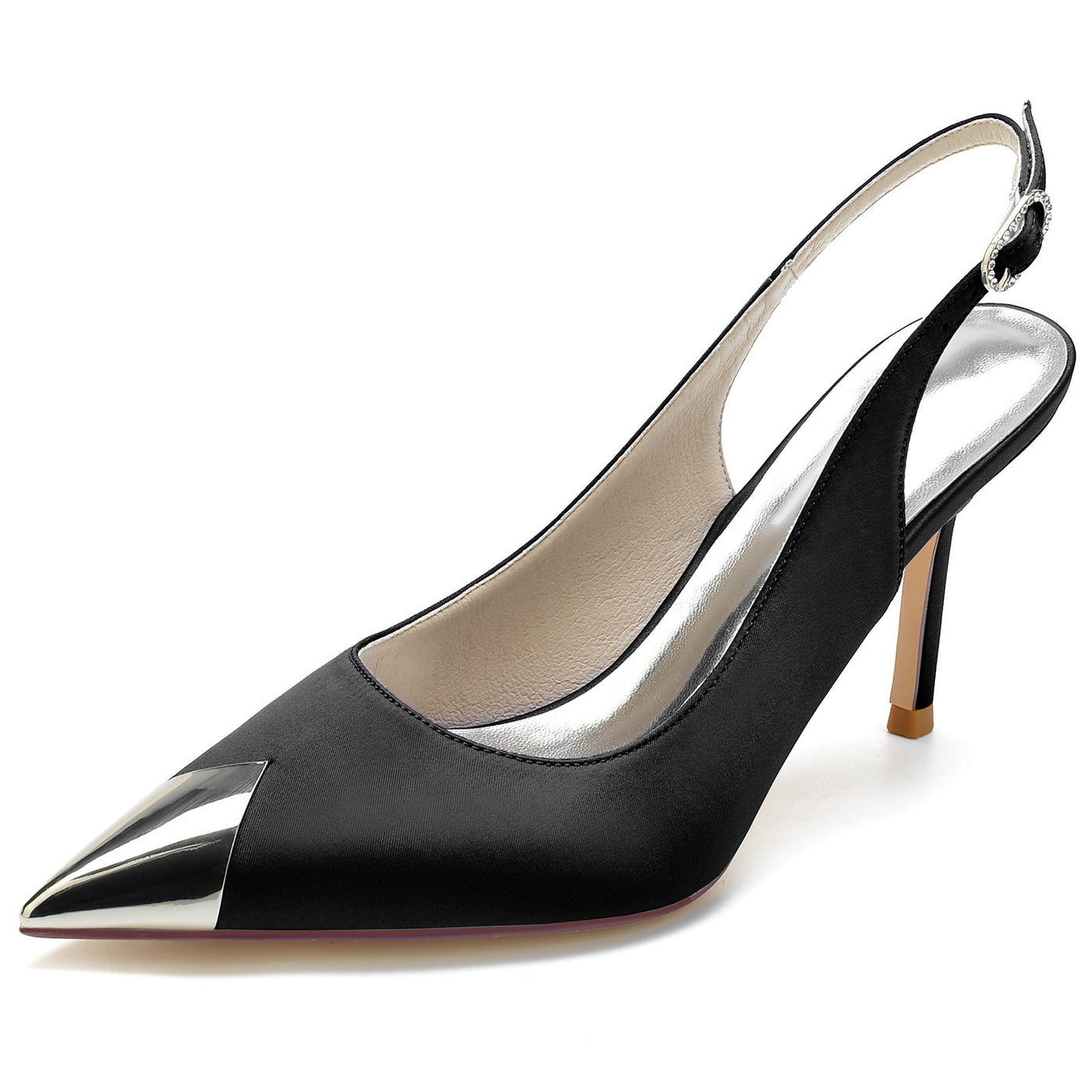 ELEGANT POINTED SIGNORIA SLINGBACK PUMP - Black - High Heels - Carvan Mart