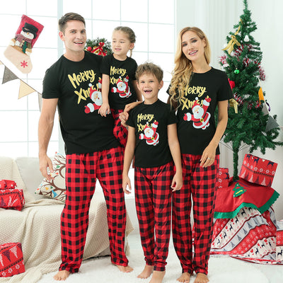 Cartoon Cotton Black Animal Pattern Pajamas Suit - Carvan Mart