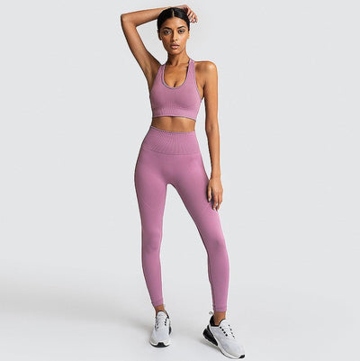 Seamless Gym Set Nylon Woman Sportswear - Carvan Mart