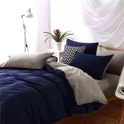 Bedding Set - Dark Blue 2.0m - Bedding Sets - Carvan Mart