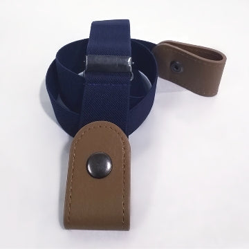 Creative Lazy Belt Fat Elastic Belt Men And Women Outdoor Sports Elastic Invisible Belt Vintage Print No Buckle Stretch Plus Belt - Blue brown - Belts & Cummerbunds - Carvan Mart