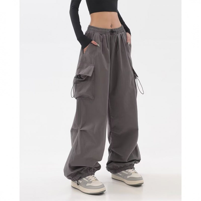 High Waist Wide Leg Cargo Pants for Women - Elegant Formal Dress Pant with Pockets - Carvan Mart