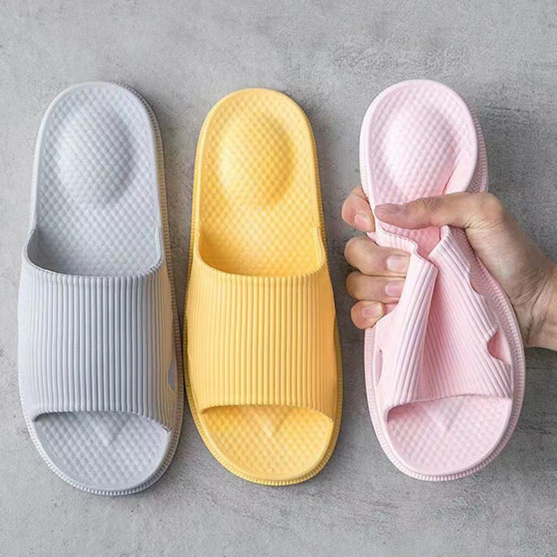 Women Bathroom Slippers With Heel Massage Ball Design Shoes - Carvan Mart