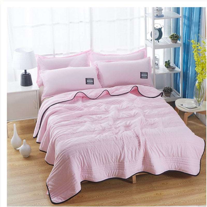 Cooling Quilt Blankets Plain Summer Compressible Air-conditioning Quilt - Pink - Bedding Sets - Carvan Mart