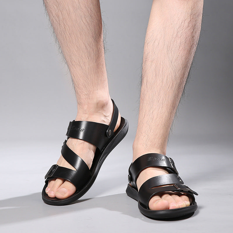 Men's leather Cowhide Sandal - Carvan Mart