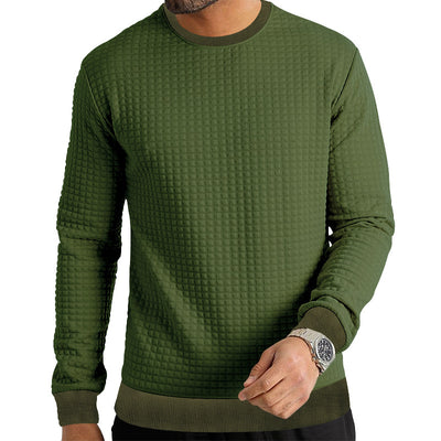 Men's Relaxed-fit Crew Neck Tees Long-sleeved Sweater - Carvan Mart