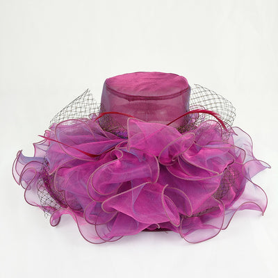 Fascinator Hat UV Protection Organza Fashion Mesh Hat - Carvan Mart