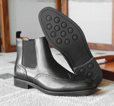 Men's Leather Tips In Western Boots - Carvan Mart