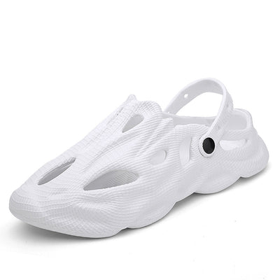 Carvan Stylish Clogs Summer Crocs Beach Sandals - White - Men's Sandals - Carvan Mart